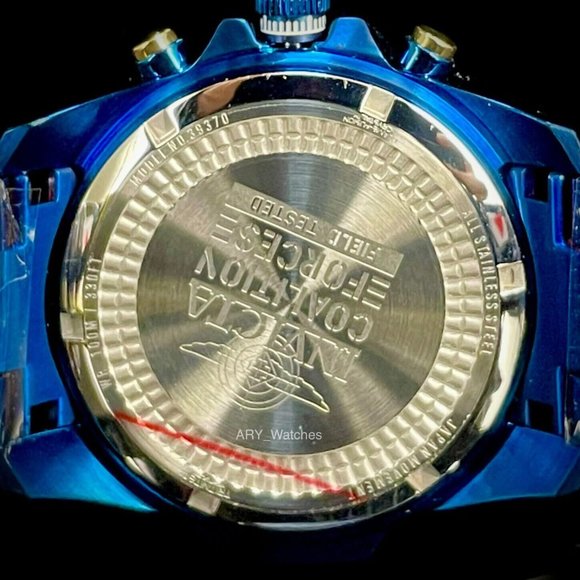 NEW Invicta Coalition Forces 42MM Blue Dial Quartz Blue Bracelet Watch - Picture 7 of 10